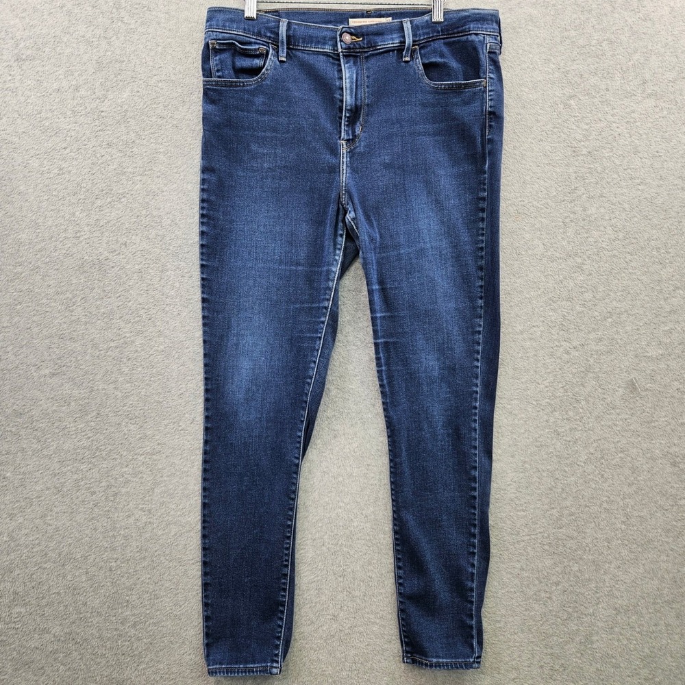 LEVIS 720 High Rise Super Skinny STRETCH Jeans Womens Sz 32 FIT 34x28 WHISKERING